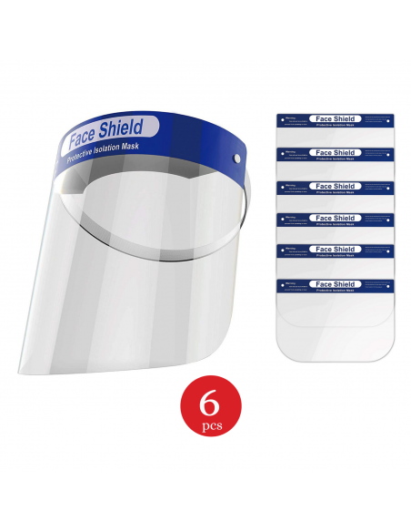 Face Shield Jeu de 6 écrans de protection faciale