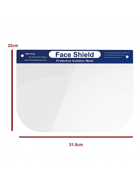 Face Shield Jeu de 6 écrans de protection faciale