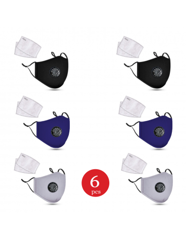 Masque en Coton Lavable Avec Filtres en Carbone 2