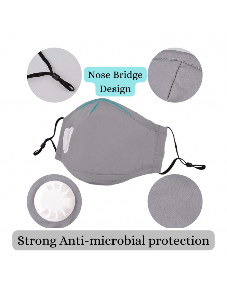 Masque en Coton Lavable Avec Filtres en Carbone 2