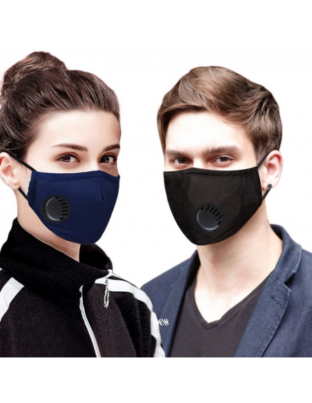 Masque en Coton Lavable Avec Filtres en Carbone 2