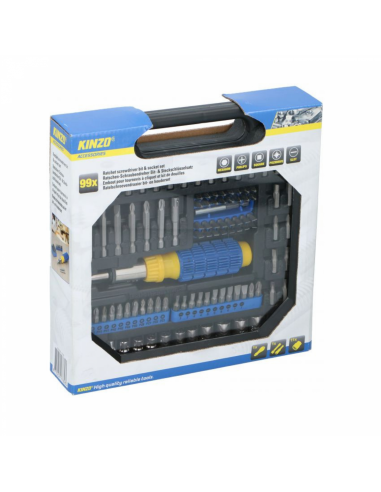 Kinzo ED-17782  Jeu de douilles et d'embouts 99 pièces