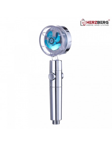 Pomme De Douche Herzberg Turbo Chargeur Bleu