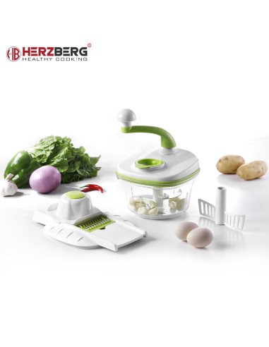 Herzberg HG-8031  Ensemble hachoir et trancheuse 10 en 1