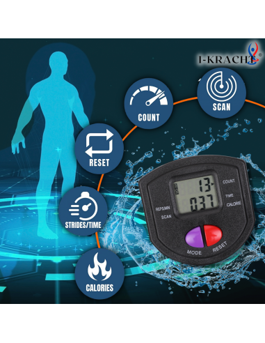 I-Kracht Total Fitness Crunch avec moniteur numérique Argent