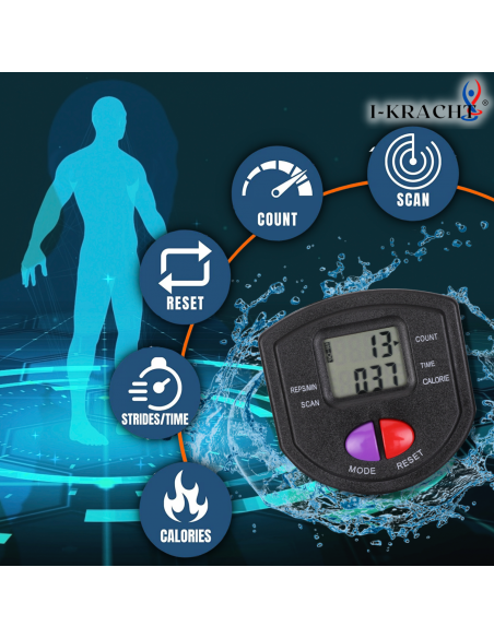 I-Kracht Total Fitness Crunch avec moniteur numérique Argent