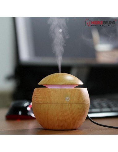 Humidificateur d'air Herzberg Diffuseur d'huile aromatique Gris