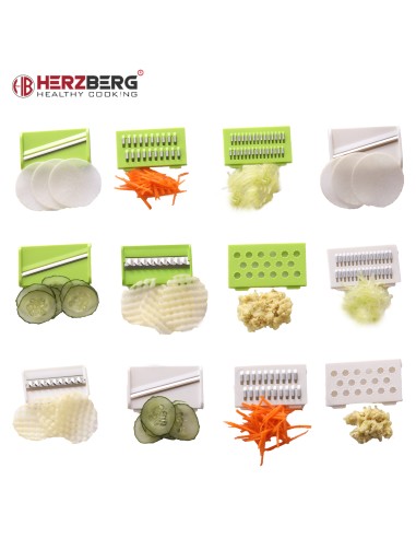 Herzberg HG-8032  Trancheuse à légumes avec bol et ensemble de récipients de stockage