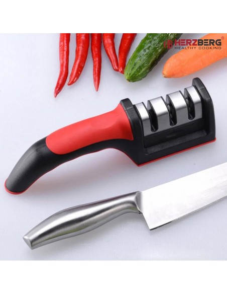 Aiguiseur de couteaux robuste Herzberg HG-8101 Noire