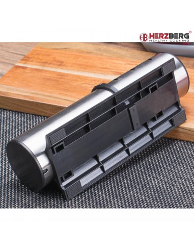 Aiguiseur de couteaux manuel Herzberg à cylindre en acier inoxydable