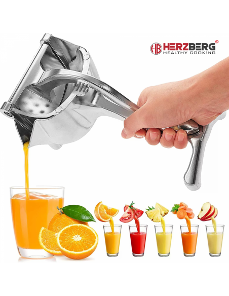 Herzberg HG-8108  Presse-citron manuel en aluminium