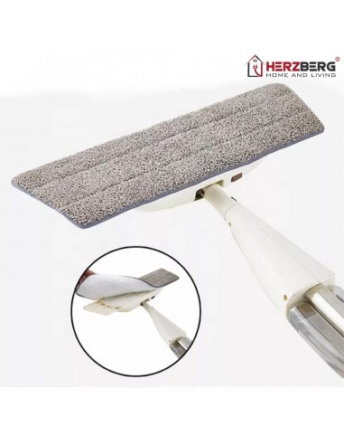 Herzberg HG-8115 Balai à franges avec pulvérisation d'eau