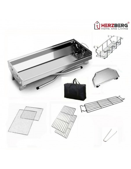 Herzberg HG-8112 Barbecue avec sac de transport