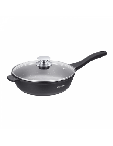 Herzog 28cm Poêle à sec profonde en fonte d'aluminium