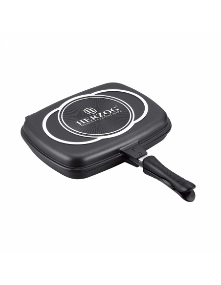 Herzog 32cm poêle à frire double en moulage sous pression