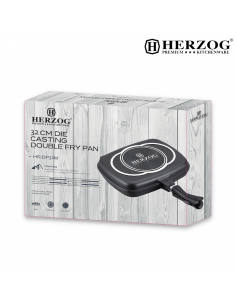 Herzog 32cm poêle à frire double en moulage sous pression 2