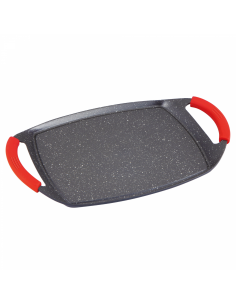 Herzog Plaque de cuisson en pierre avec revêtement antiadhésif 47cm