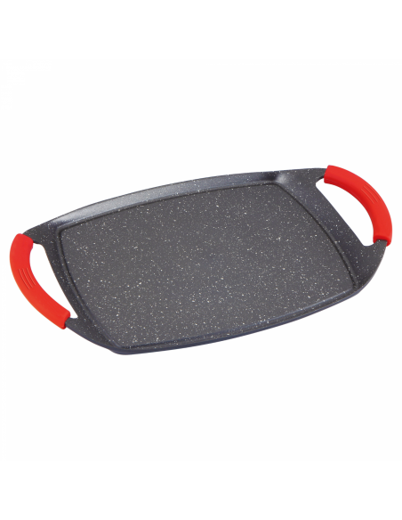 Herzog Plaque de cuisson en pierre avec revêtement antiadhésif 47cm