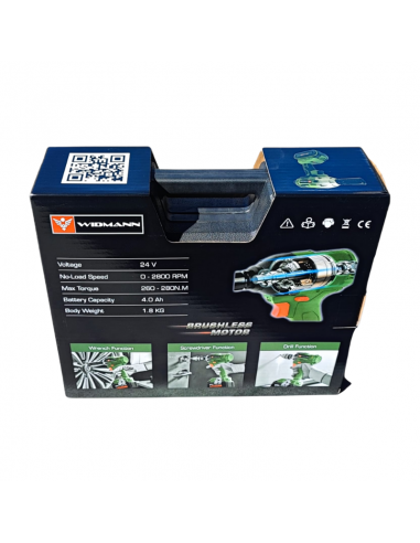 Widmann Clé à chocs 24v 4 Ah avec 2 batteries