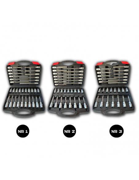 Widmann Jeux de douilles à embouts 1/2? 88 pièces Spline Hexagone interne T-Star