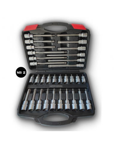 Widmann Jeux de douilles à embouts 1/2? 88 pièces Spline Hexagone interne T-Star