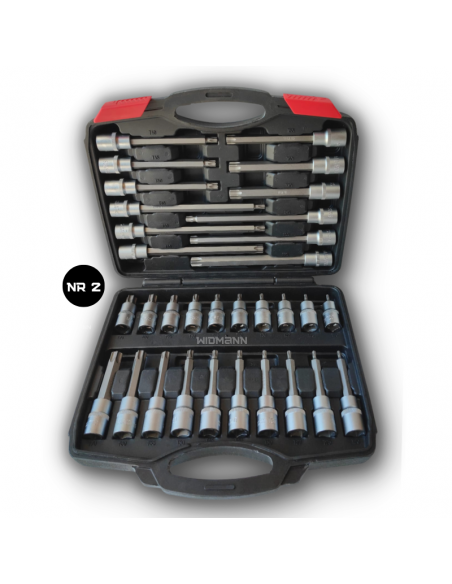 Widmann Jeux de douilles à embouts 1/2? 88 pièces Spline Hexagone interne T-Star