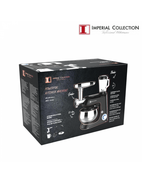 Imperial Collection Robot de cuisine professionnel 4 en 1 Noire