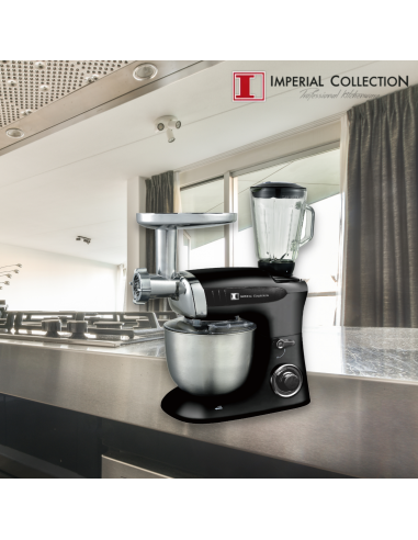 Imperial Collection Batteur Sur Socle Multifonctionnel Mélangeur Hachoir À Viande Noire