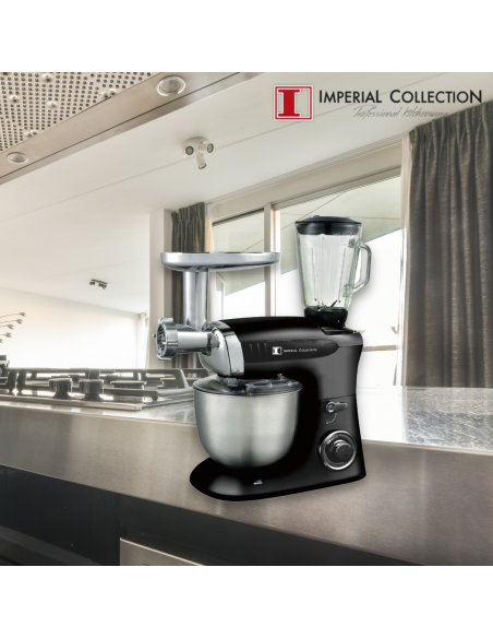 Imperial Collection Batteur Sur Socle Multifonctionnel Mélangeur Hachoir À Viande Rouge