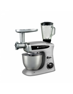 Imperial Collection Batteur Sur Socle Multifonctionnel Mélangeur Hachoir À Viande Gris