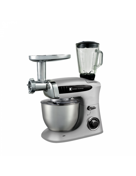 Imperial Collection Batteur Sur Socle Multifonctionnel Mélangeur Hachoir À Viande Gris
