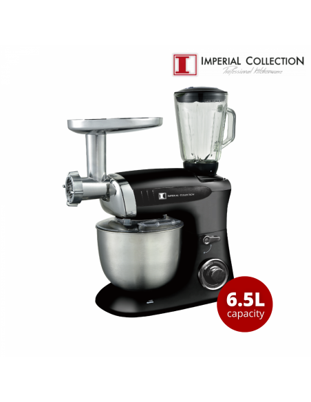 Imperial Collection Batteur Sur Socle Multifonctionnel Mélangeur Hachoir À Viande Gris