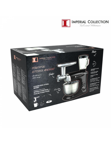 Imperial Collection Batteur Sur Socle Multifonctionnel Mélangeur Hachoir À Viande Gris