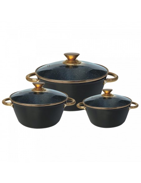 Cheffinger CF-RGC01 Casserole En Marbre 6 Pièces Or Rose