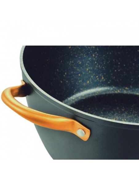 Cheffinger CF-RGC01 Casserole En Marbre 6 Pièces Or Rose