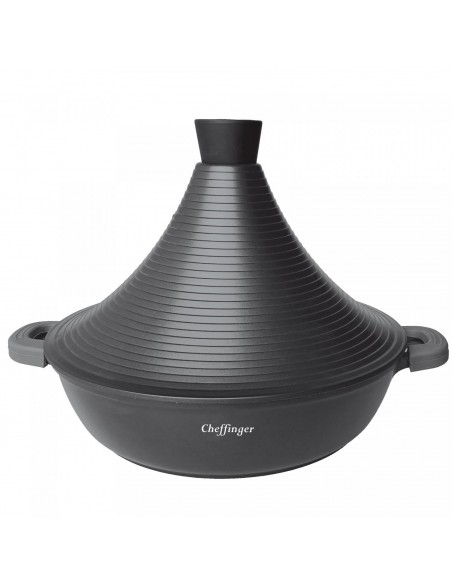 Cheffinger CF-TAJ28 28 cm De Tajine Recouvert De Marbre En Fonte D'aluminium