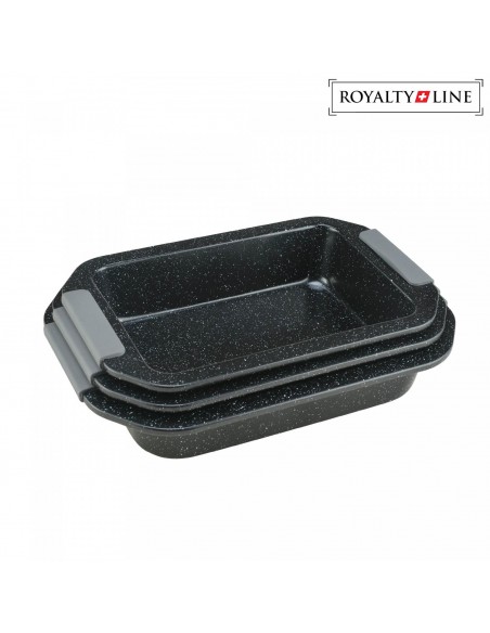 Royalty Line RL-CC3B Plateau De Cuisson En Marbre 3 Pièces