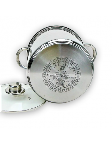 Royalty Line RL-SP8 Ensemble De 8 Casseroles Profondes En Acier Inoxydable