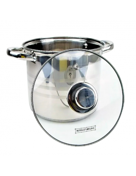 Royalty Line RL-SP8 Ensemble De 8 Casseroles Profondes En Acier Inoxydable