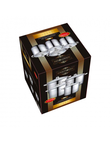 Royalty Line RL-SP8 Ensemble De 8 Casseroles Profondes En Acier Inoxydable