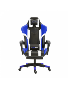 Herzberg HG-8083  Chaise De Jeu Et De Bureau Tricolore Avec Accent Linéaire Bleu