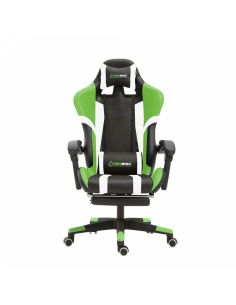 Herzberg HG-8083  Chaise De Jeu Et De Bureau Tricolore Avec Accent Linéaire Vert