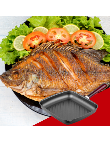 Dekassa DK-3654  Plaque À Griller Carrée Antiadhésive et Gril