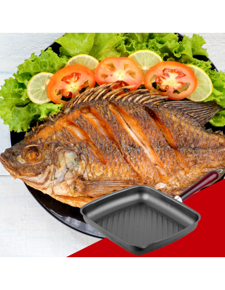 Dekassa DK-3654  Plaque À Griller Carrée Antiadhésive et Gril