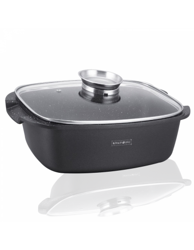 Royalty Line RL-ACR32M  Casserole À Rôtir De 32 Cm À Revêtement En Marbre