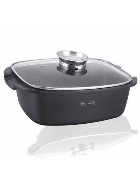 Royalty Line RL-ACR32M  Casserole À Rôtir De 32 Cm À Revêtement En Marbre