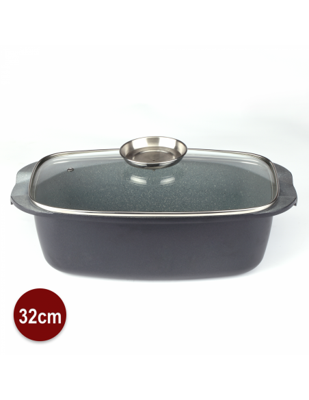 Royalty Line RL-ACR32M  Casserole À Rôtir De 32 Cm À Revêtement En Marbre