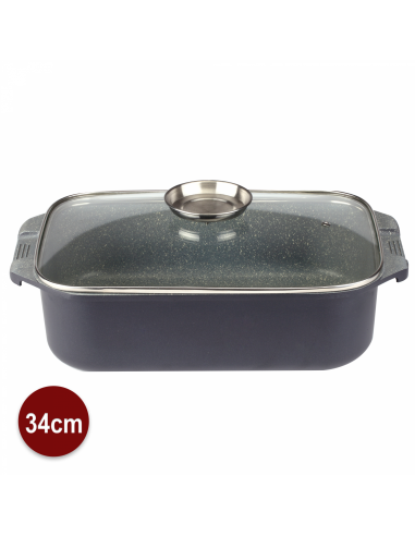 Royalty Line RL-ACR34 Casserole a Rôtir De 34cm À Revêtement En Marbre