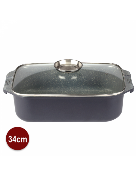 Royalty Line RL-ACR34 Casserole a Rôtir De 34cm À Revêtement En Marbre