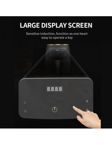 Cheffinger CF-AFRY4.5  Friteuse Numérique LED 1400W 4 5 litres Noire